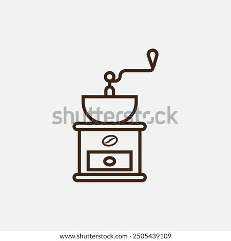 vector icon of coffee mill, icon template, illustration vector icon template