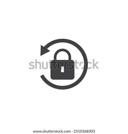 Lock icon vector. Padlock icon. locked rotation symbol vector illustration