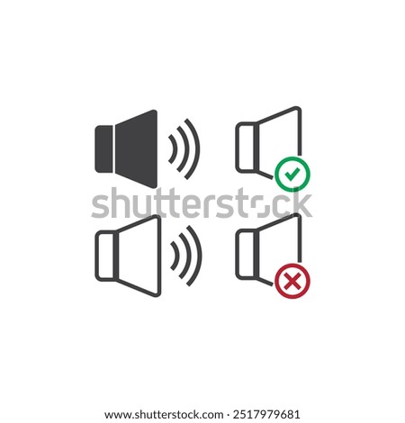 Volume mute icon vector illustration template