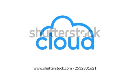 Creative cloud word mark logo design.