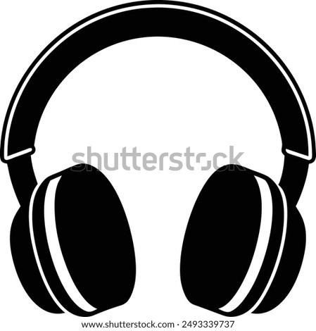 Headphone Silhouette | Modern Audio Headset | Headset | Headphone Icons