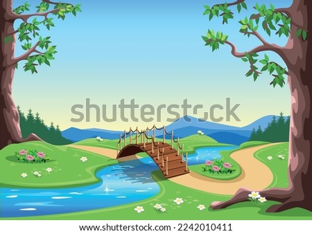 Similar – Image, Stock Photo Path through forest with green grass alongside