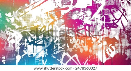 Image, Stock Photo Graffiti on a wall