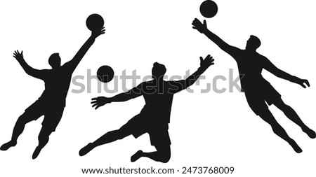 goal keeper silhouette reach the ball