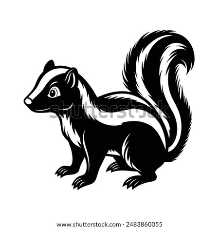 A skunk vector, this is a editable vector file.