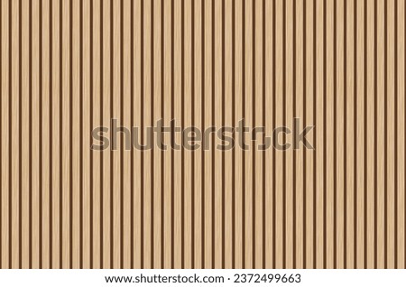 Brown wood texture wall vertical background. Realistic dark striped vector illustration. Wooden planks banner. Parquet board surface. Oak floor.