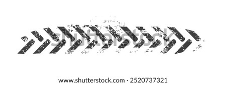 Image, Stock Photo Pattern from tractor tracks on a green field