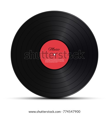 Retro vinyl disk. Vector illustration.