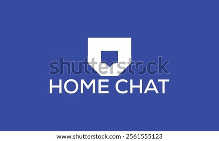 letter HOME CHAT logo design vector template design 