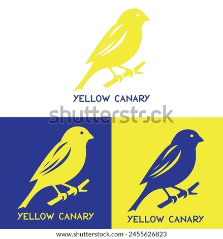 Yellow Canary blue bird nature