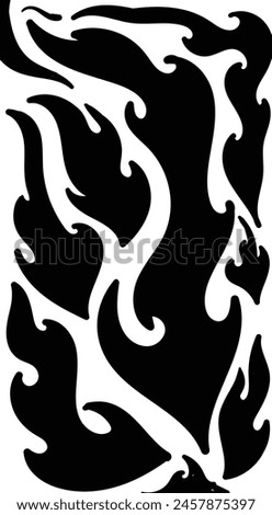abstract falling fire seamless pattern background in black and white for your portrait phone lock screen and wallpaper