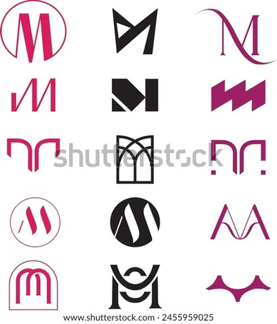 Elegant and Modern M Letter Logo Amblem Symbol for Fashion and Design Logos