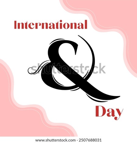 National Ampersand Day. September 8. Holiday concept. Template for background, banner, card, poster with text inscription. Vector EPS10 illustration.