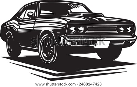 Car silhouette in vector art illustration