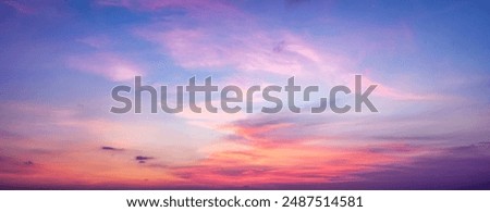 Similar – Foto Bild Sonnenuntergang mit Wolken am Horizont