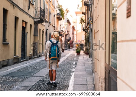 Similar – Image, Stock Photo wandering boys I