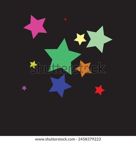 colorful and beautiful stars vector eps