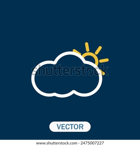 Partly cloudy weather outline icon