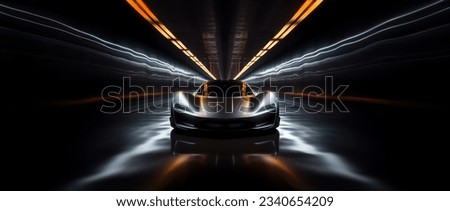 Similar – Image, Stock Photo tunnel car motion blur night traffic fast