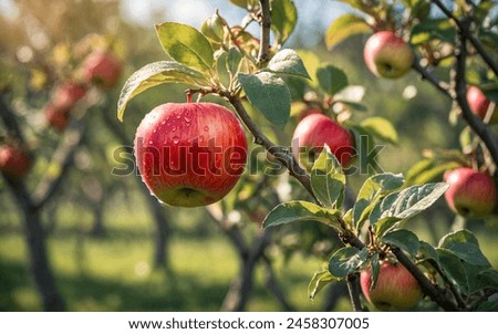 Similar – Image, Stock Photo Apple tree in autumn in a garden with an old farmhouse in the old town of Oerlinghausen near Bielefeld on the Hermannsweg in the Teutoburg Forest in East Westphalia-Lippe