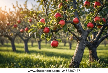 Similar – Image, Stock Photo Apple tree in autumn in a garden with an old farmhouse in the old town of Oerlinghausen near Bielefeld on the Hermannsweg in the Teutoburg Forest in East Westphalia-Lippe