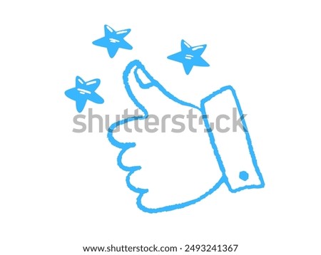 Thumbs Up with Stars Illustration