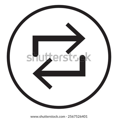 arrows data transfer icon flat editable icon design eps 10 