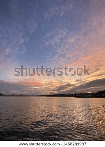 Similar – Image, Stock Photo Late in the afternoon the blue of the flax blossom glows against the light.