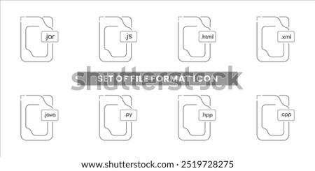 Unique File format icon. vector illustration.