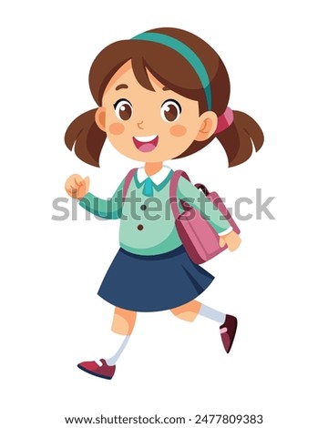 Similar – Image, Stock Photo Little girl standing on farm yard