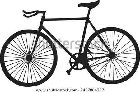 Bicycle silhouette vector illustration #Bicycle 