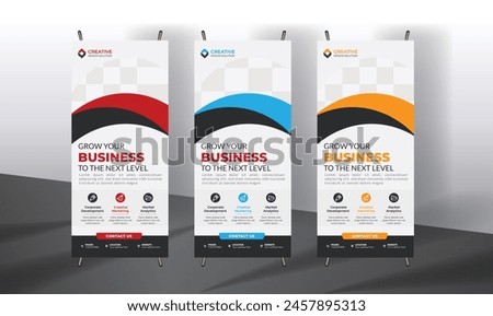 Business Marketing rollup banner design, corporate Business rollup banner Template Design. Digital Marketing Agency rollup banner design.