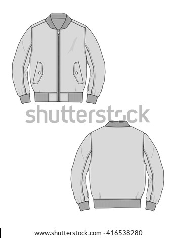 Bomber Jacket Stock Vector Illustration 416538280 : Shutterstock