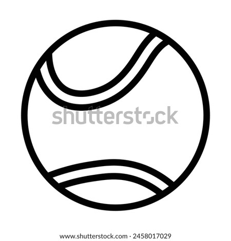 tennisball Vector Line Icon Design