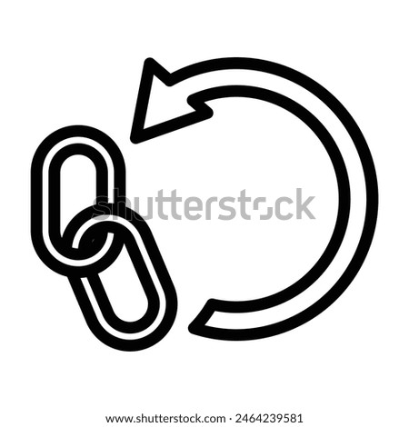 Backlinks Vector Line Icon Design