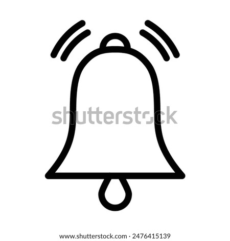 bell Vector Line Icon Design
