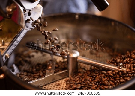 Similar – Image, Stock Photo Roasted coffee beans background black Set or collection.