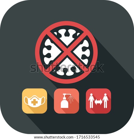Barrier gestures icon to protect against the Covid-19 virus
 Photo stock © 