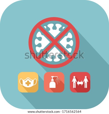 Barrier gestures icon to protect against the Covid-19 virus
 Stockfoto © 