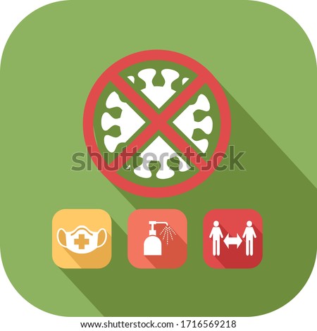 Barrier gestures icon to protect against the Covid-19 virus Photo stock © 