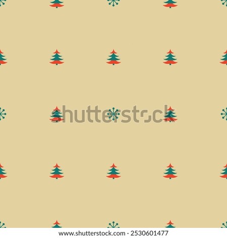 A pattern of Christmas trees is shown in a light blue and green color scheme. The trees are arranged in a grid, with some trees overlapping each other. Scene is festive and cheerful