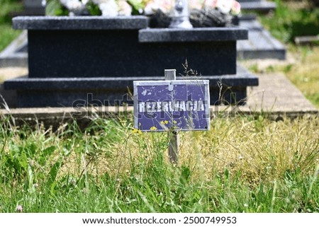 Similar – Image, Stock Photo signpost Cemetery Graves