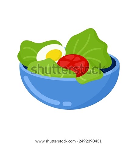 Yummy look hand drawn salad bowl