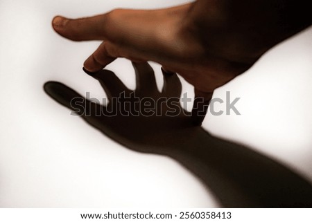 Similar – Image, Stock Photo shadow theatre (5) Man