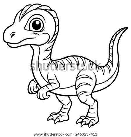 Create a charming atmosphere for kids with a cute cartoon dinosaur illustration