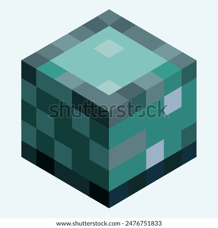 It is a block in Minecraft that has the appearance of a cube