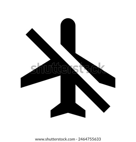 Turn airplane mode off icon vector design in eps 10