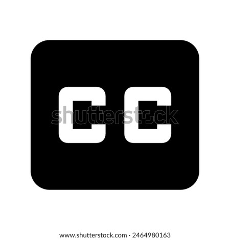 Closed caption logo icon vector design in eps 10