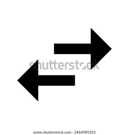 Swap horizontal orientation arrows icon vector design in eps 10