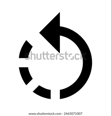 Rotate to left button icon vector design in eps 10